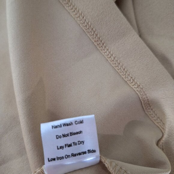 Ivory Love Women's Jacket Tan Solid Large Business Office Work - Picture 6 of 6